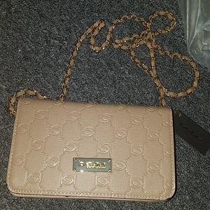 Bebe light brown tan beige crossbody purse NWT